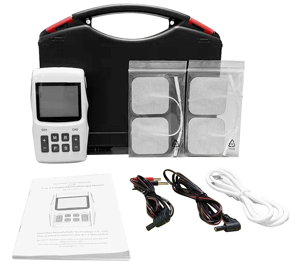 4 in 1 Combo Therapy machine, TENS EMS RUSS IF for Pain Relief and Muscle Stimulator