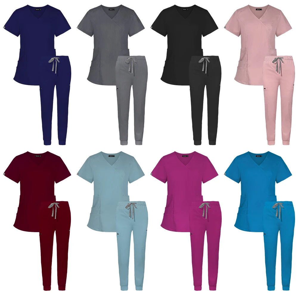 Verpleegkundige Accessoires Medische Uniformen Vrouwen Scrubs Sets Slim Fit Ziekenhuiskleding Tandheelkundige Klinische Werkkleding Chirurgische Overall Pakken