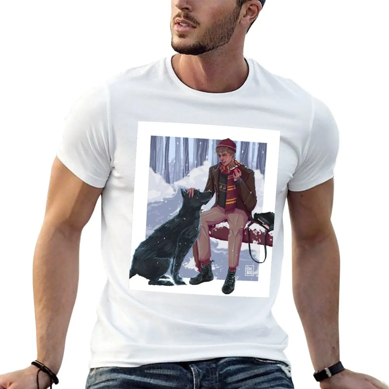 winter wolfstar T-Shirt graphic tee shirt vintage graphic tee mens tall t shirts