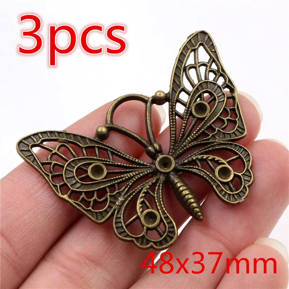 New Fashion Antique Silver Plated Bronze Plated Dragonfly Butterfly Handmade Charms Pendant:DIY for bracelet necklace