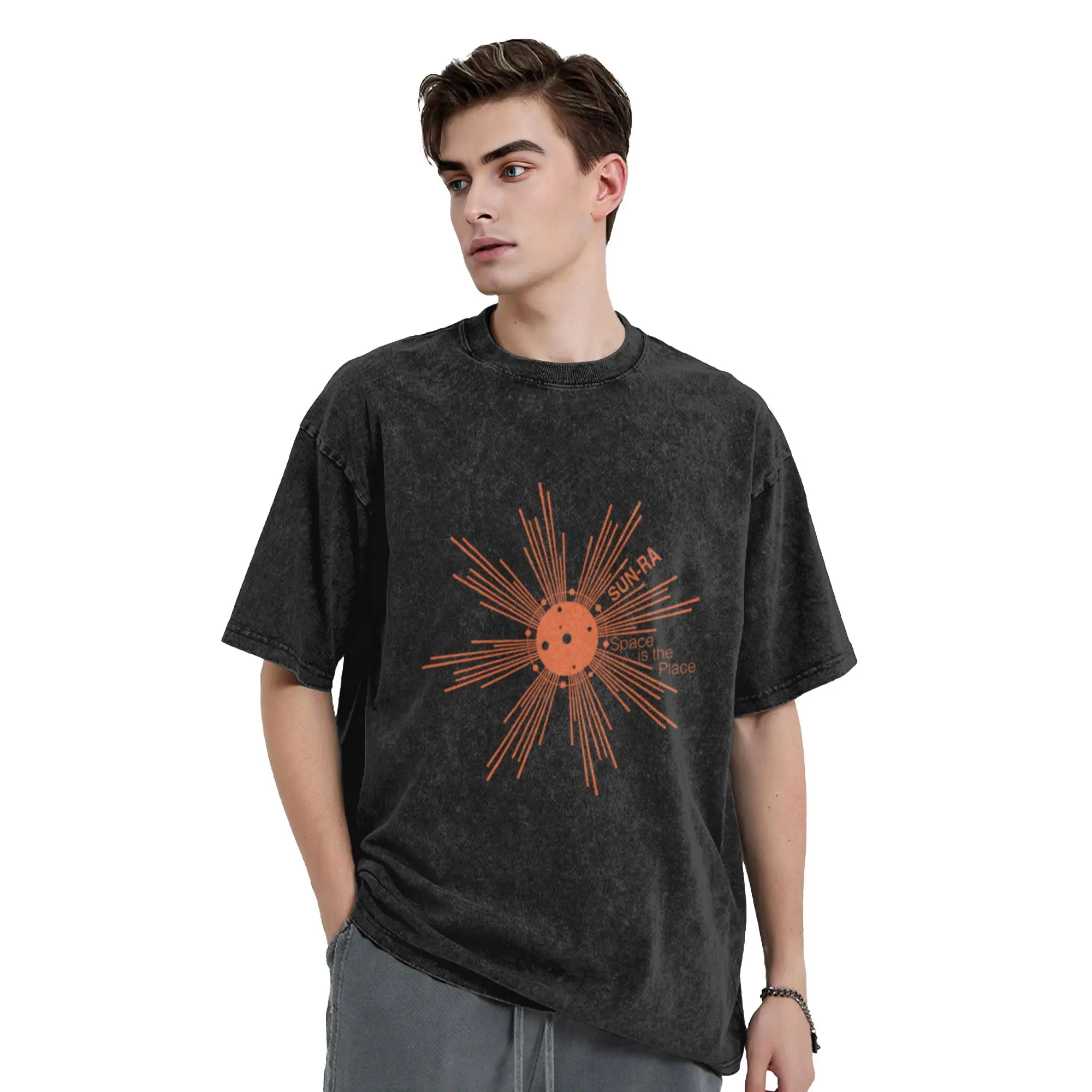 Sun Ra Space Is the Place Minimalist Tribute Design  Unique Comfort A Washed T Shirt Men's Women's Oversized Cotton Tees Tops