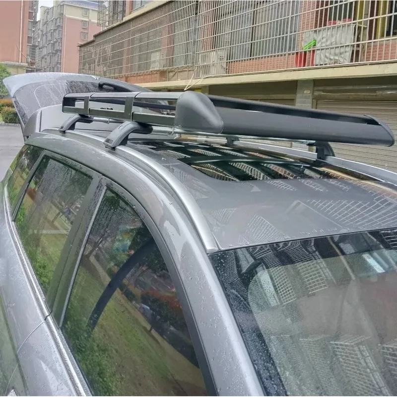 High Quality 4Pcs Silver Aluminum Roof Rail Racks and Bars Set Lockable Heavy Duty Aero Design Fit Outlander SUV Lugga