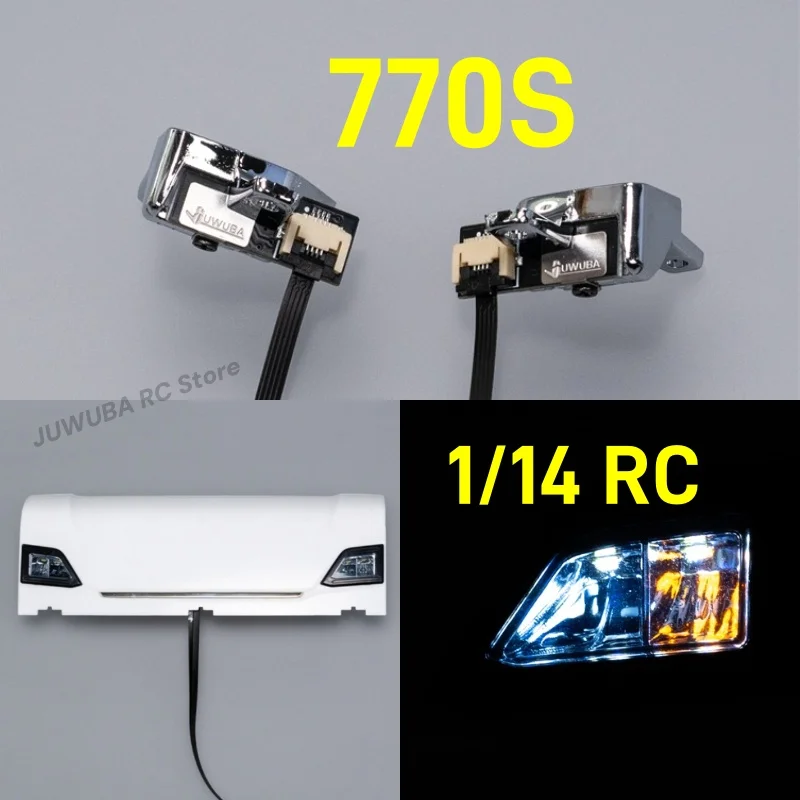 770S RC 1/14 Model Truck Roof Built-In Spotlight LED Light CDD-AA8 For Tamiya RC 770S Tractor Truck 1 14 Parts Accessories