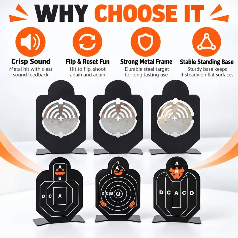 Metal Game Target with Audible Strike Feedback Freestanding Bracket Backyard Practice Parts
