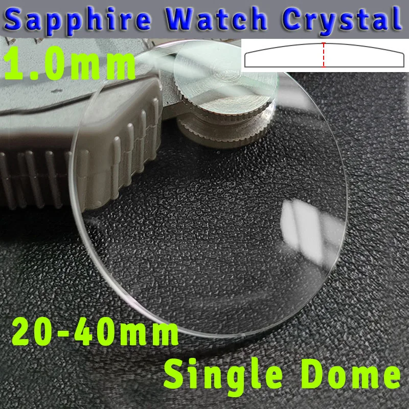 

Один купол, 1 мм, сапфировый кристалл для часов, от 21 мм до 37,5 мм, устойчивые к царапинам наручные часы, стеклянные линзы, детали инструментов для ремонта часов