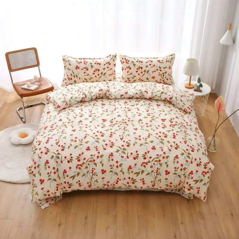 Anti Fouling Brushed Flannel Duvet Cover, Single Double Bed, Student Dormitory Dust Cover, Autumn and Winter