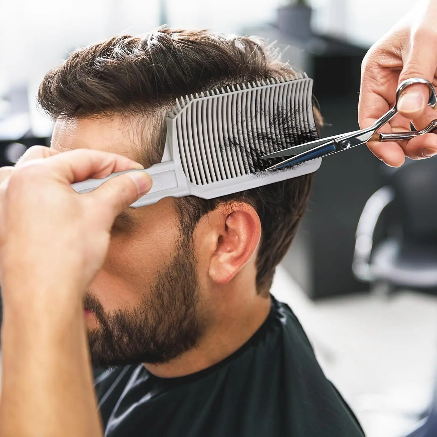 1Pcs Barber Hair Comb Fading Styling Flat Top Hair Cutting Fade Comb Men Hairdresser Fade Salon Accessories Tools