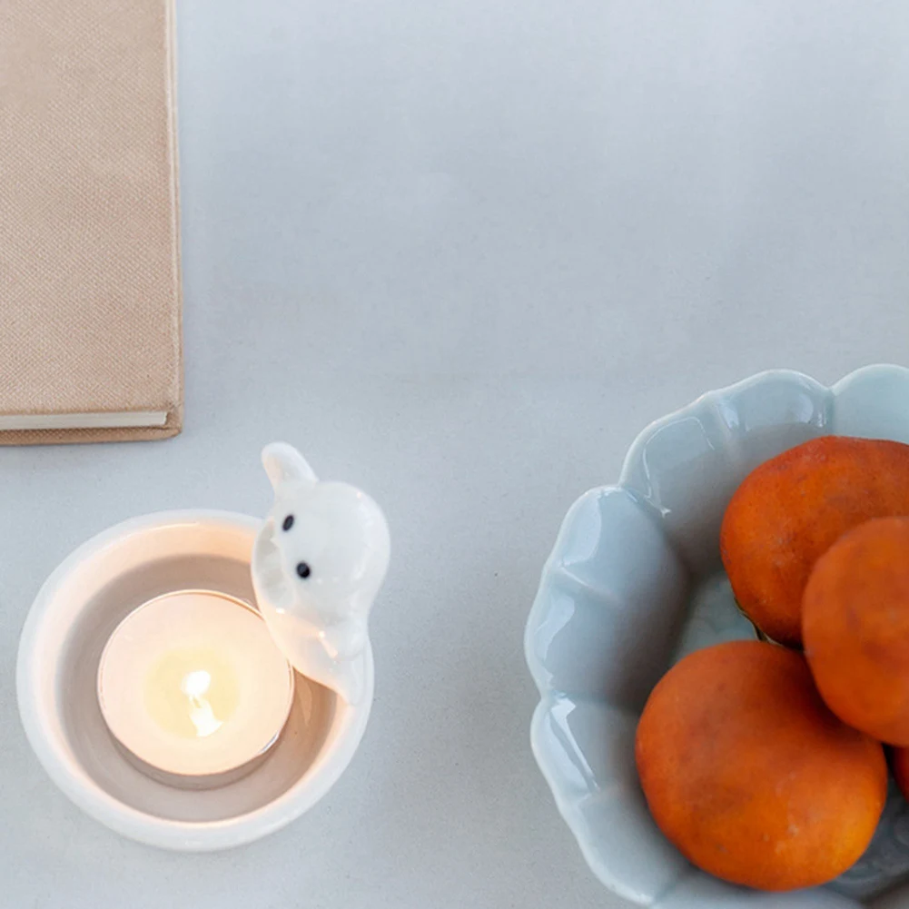 AT29-Candle Holder, Ghosts Campfire Flicker Flame Halloween Nightlight,Night Light Halloween Indoor Decorations