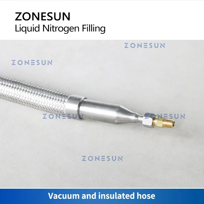 ZONESUN Liquid Nitrogen Filling Machine Anti Oxidation Deoxidize for Food Products Drinks Dampproof Juice Water Bottles ZS-LN01
