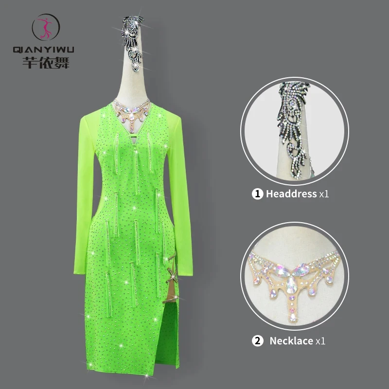 Vestido de Baile Latino con Flecos para Fiestas, Disfraces de Escenario, Ropa Sexy para Niñas, Traje de Práctica de Baile Elegante para Mujer, Ropa de Baile Nueva ropa para competicion danza latina flamenco falda niña