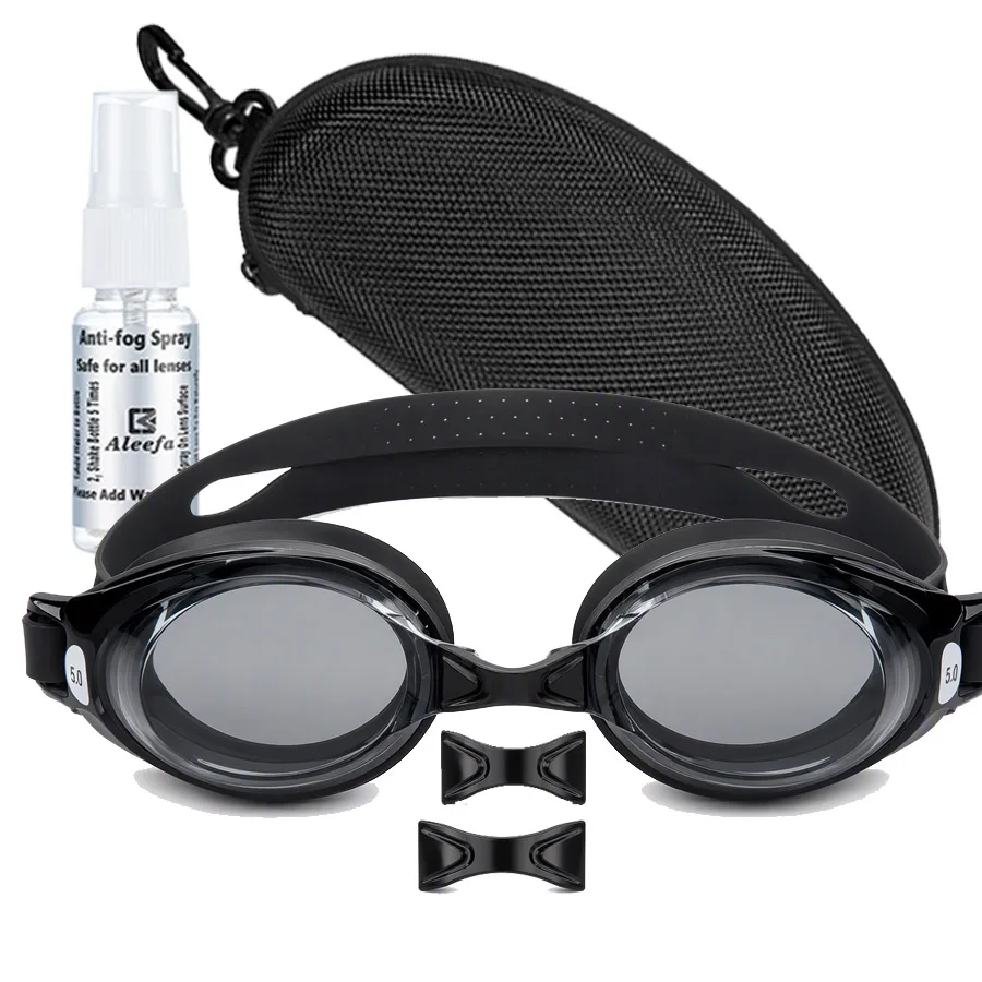 Anti-Fog & Leak-Proof Nearsighted Swimming Goggles for Adults - Prescription Swim Glasses, Unisex Myopia Swim Gear Glasses