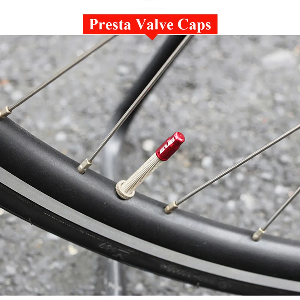 RISK Road Bicycle Valve Nut With Washer 2 Valve Cap Set MTB Road Bike Presta Tire Valve Fixed Nut Cycling Protection Accessories