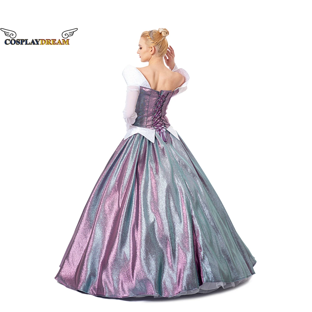 Aurora Cosplay Costume Dress Aurora Dress Up Pruple Color Changing Ball Gown Princess Cosplay Dress Custom Made for Adult Women