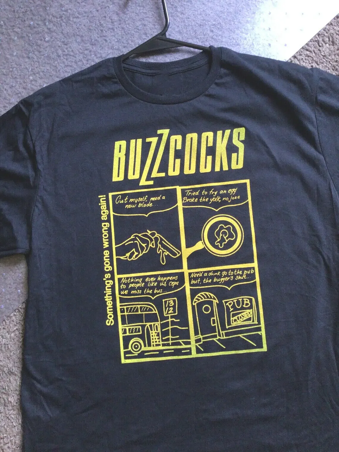 Buzzcocks Band Short Sleeve Black T-shirt S5114