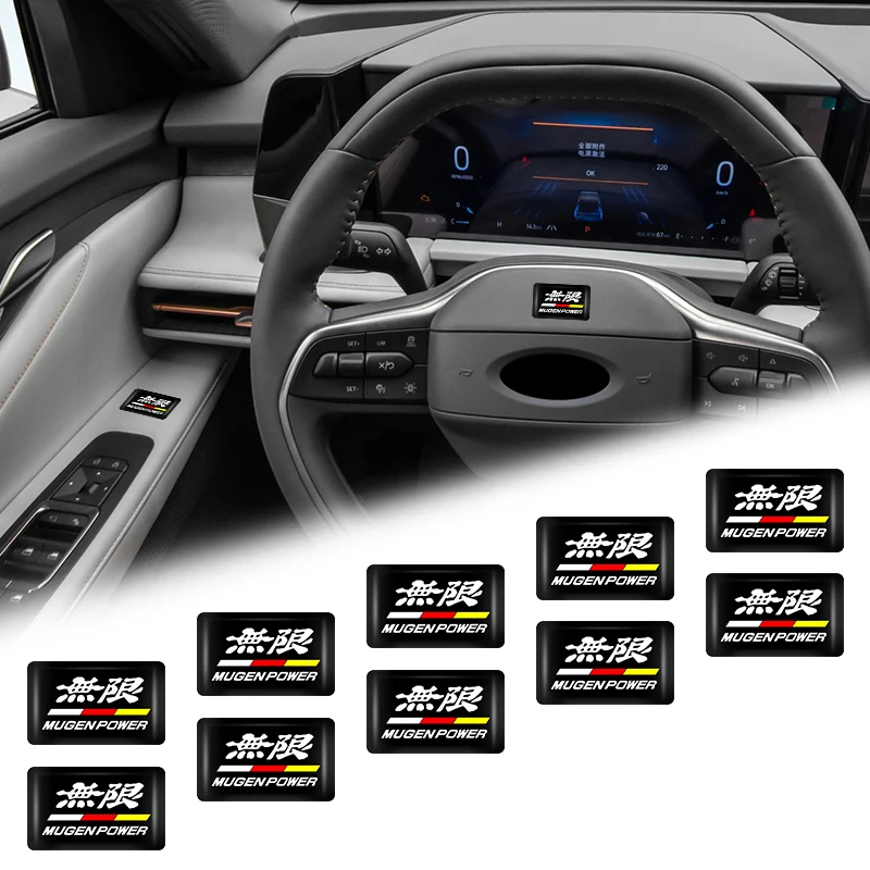Car Logo Self-Adhesive Stickers Personalized Decorative Accessories For Honda Mugen Civic TYPE-R Accord Fit Jazz CRV BRV HRV
