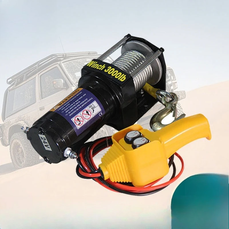 Wholesale Car Winch 12v24v Winch Off-road Vehicle Self-rescue Wire Rope Tractor Trailer Vehicle Electric Winch
