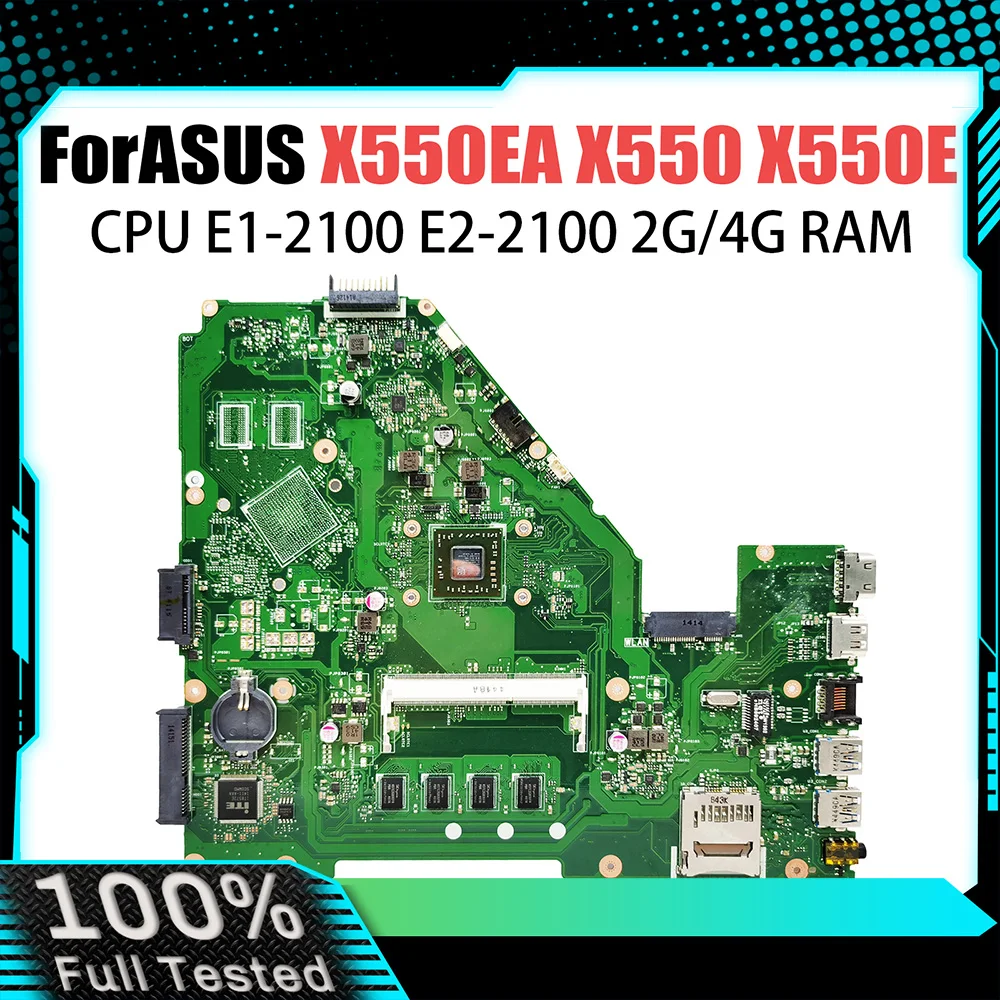 

X550EP Motherboard For Asus X550EA X550EP D552W X552WE X552E Laptop Mainboard E1 A4 CPU 2GB RAM 100% Tested