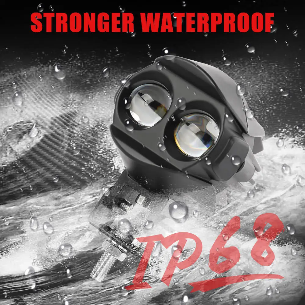New Motorcycle 3inch Fog Lights 6000K 3500K LED Off Road Driving Light 20000LM Auxiliary Spot Work Lights for Truck Car ATV image 4