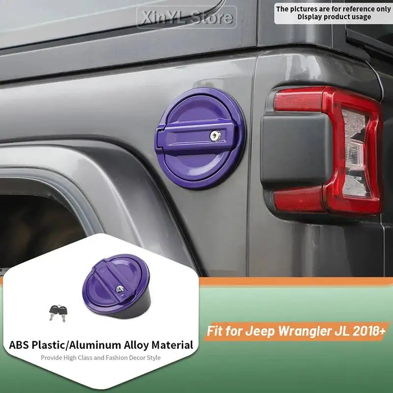 

Fuel Filler Door Locking Gas Tank Cap Cover for 2018 Up Jeep Wrangler JL &Purple Unlimited Accessories