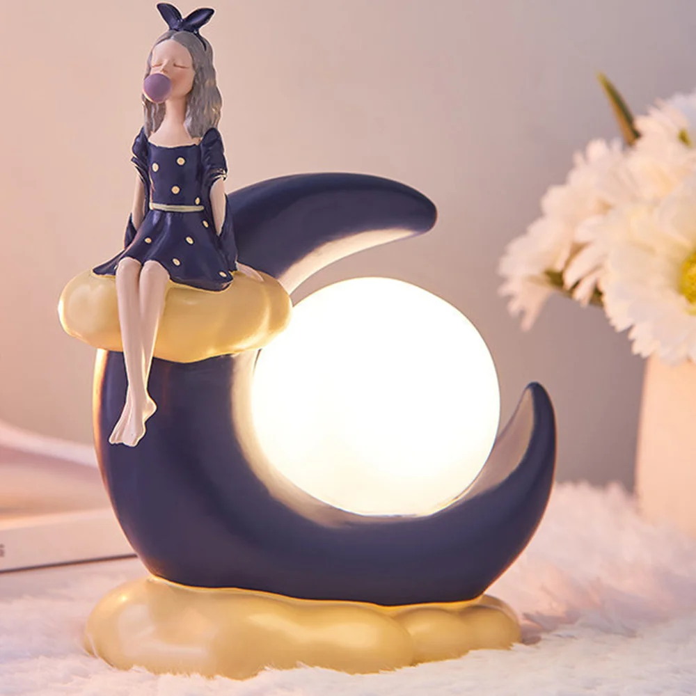 Bubble Girl Night Light Christmas Decorations Nordic Home Decoration Girl Bedroom Desktop Decoration Birthday Gift C