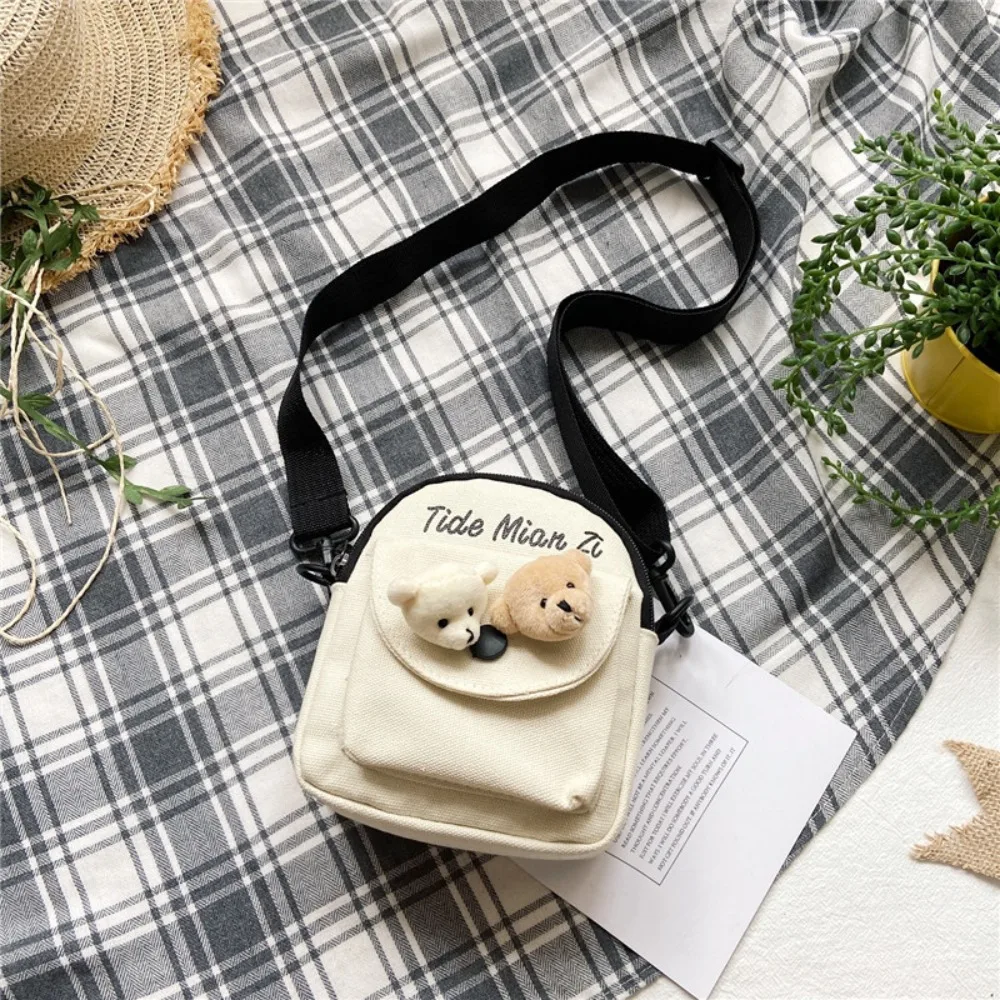 

Women Girls Cute Cartoon Portable Shoulder Bag Messenger Bag Crossbody Bag Soft Plush Toy Bag Embroidery Tote Bags Small Bag