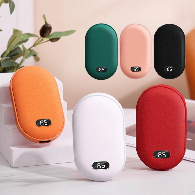 

Double-sided Heating with Two Temperature Settings, This Pocket Hand Warmer Can Be Recharged Hand Warmth