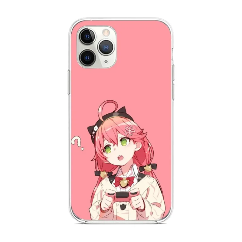 Anime Sakura Miko Phone Case for iPhone 14 13 12 11 XS X 8 7 6 Plus Mini Pro Max SE 2022 Clear Cover Funda Shell