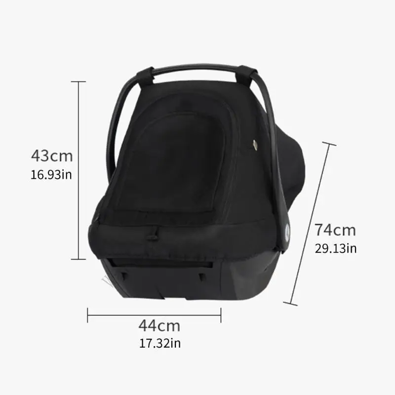 Windproof Warm Baby Safety Car Seat Sunshade Cover Breathable Travel Outdoor Baby Bassinet Protective Cover with Mosquito Net