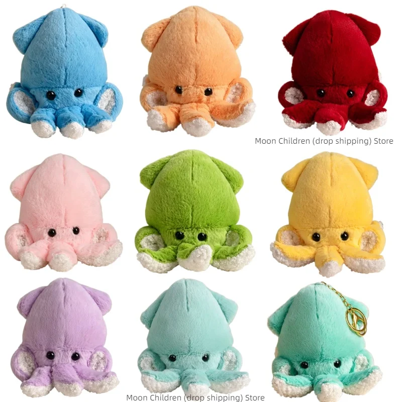 Hot 10cm Octopus Plush Pendant Stuffed Colorful Ocean Animal Cartoon Key Chain Decor Plushie For Bag Gift Child Accompanying view 6
