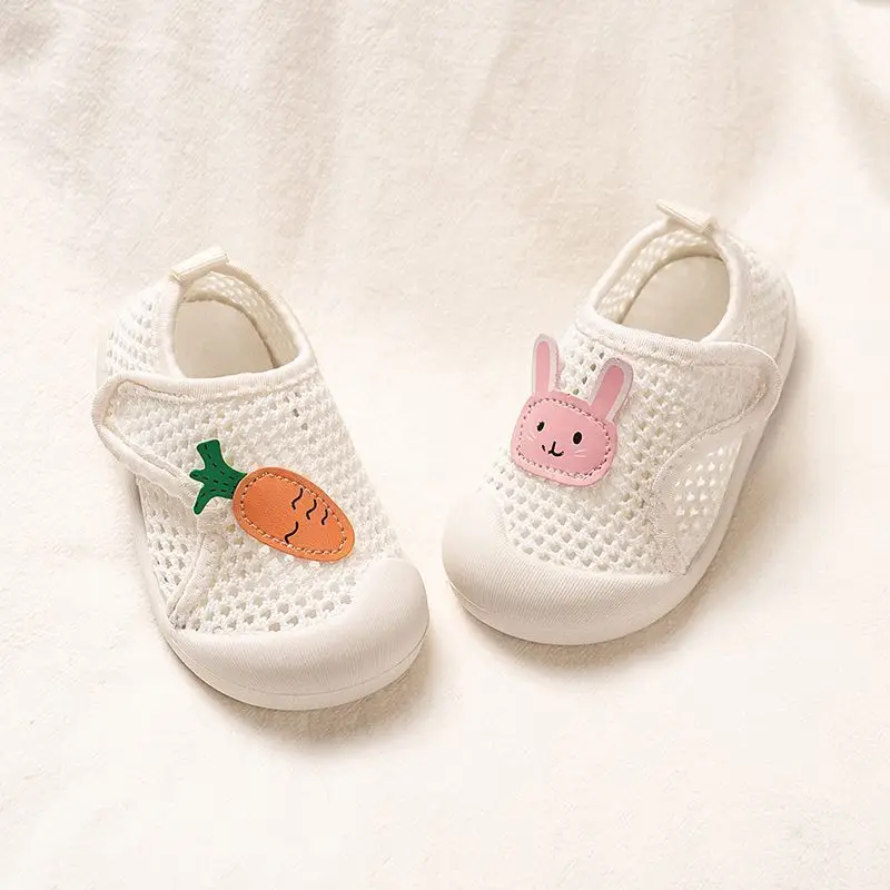 

2024Baby Radish Rabbit Sandals Soft-Soled Mesh Surface Breathable Spring and Summer1-3Year-Old Baby Girl Small Child Toddler Sho