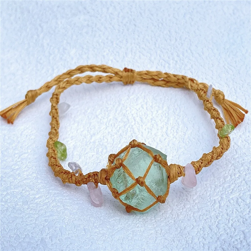 Тканые браслеты «сделай сам», синий апатит, аметист, сердолик, ювелирные изделия ручной работы из натурального камня и кристаллов, многоцветный браслет