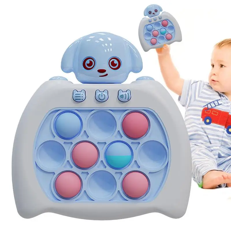 

Quick Push Game Consoles Handle Squeeze Montessori Toy Press Bubble Fidget Game 4 Game Modes Electric Toy Develop Endurance