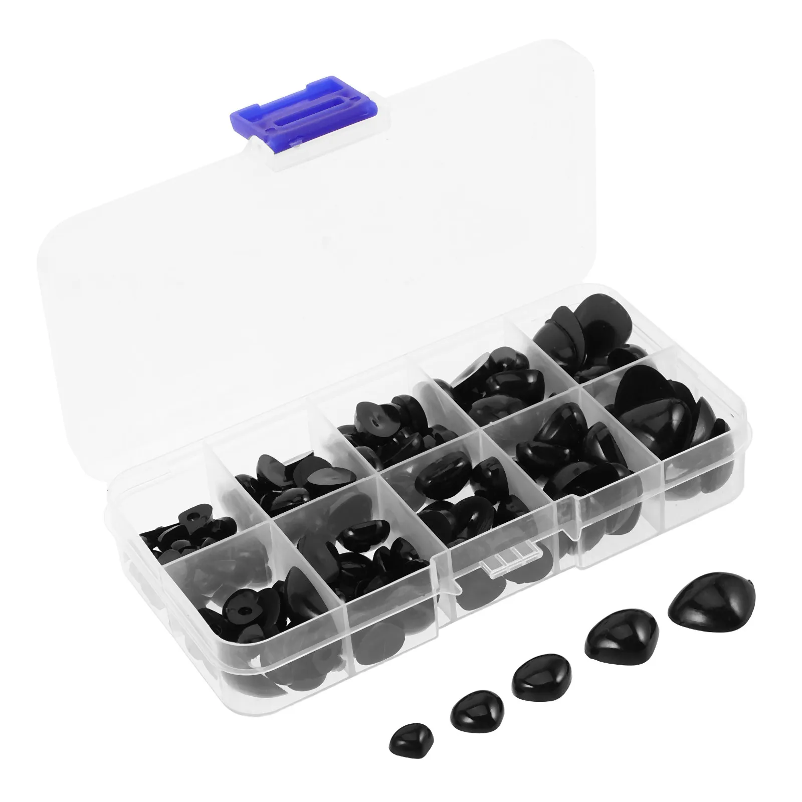 

150 шт. черных треугольных носиков для животных с плоским основанием, аксессуары для рукоделия, для изготовления мягких игрушек, кукол, вязаных крючком медведей