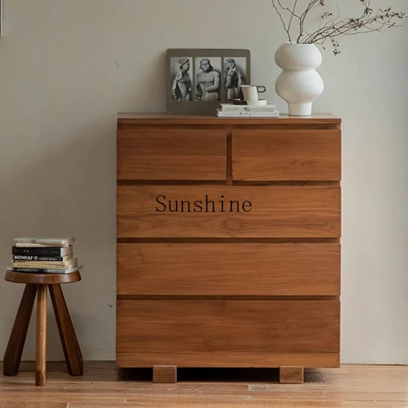 

chest of drawers retro all-solid wood cabinet bedroom drawer living room storage cabinet