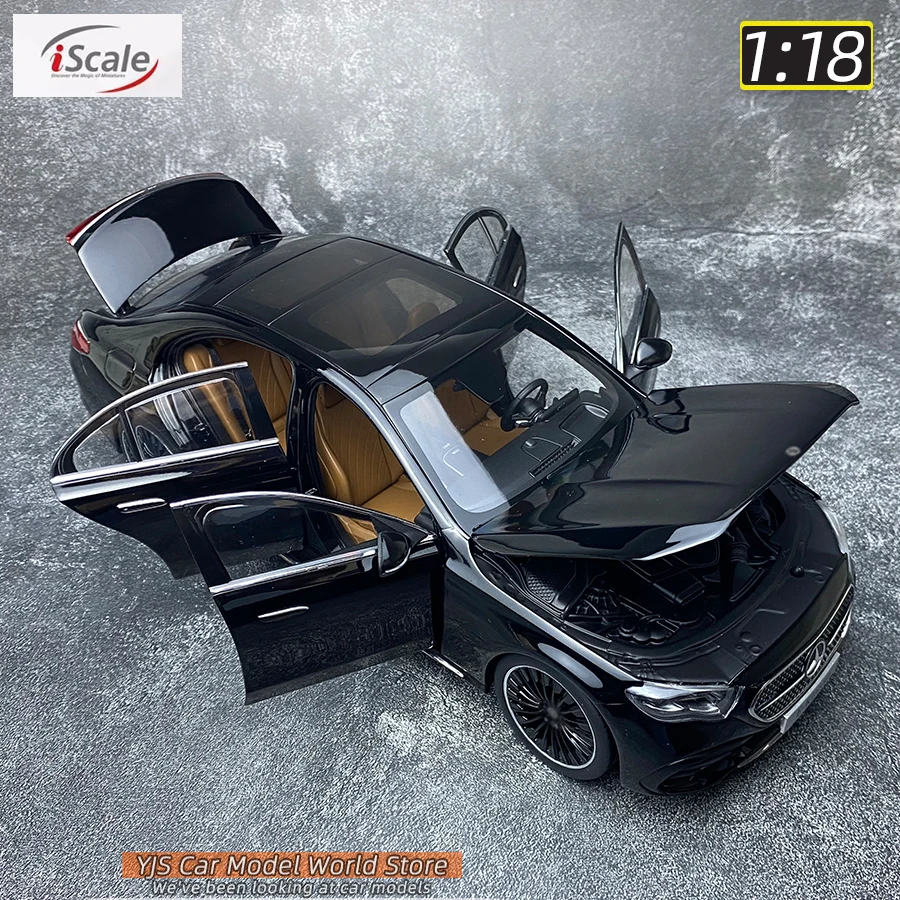 iScale  Diecast model 1:18 scale  E-Klasse E450 W214 New sedan Car model Static decoration Holiday gift collection