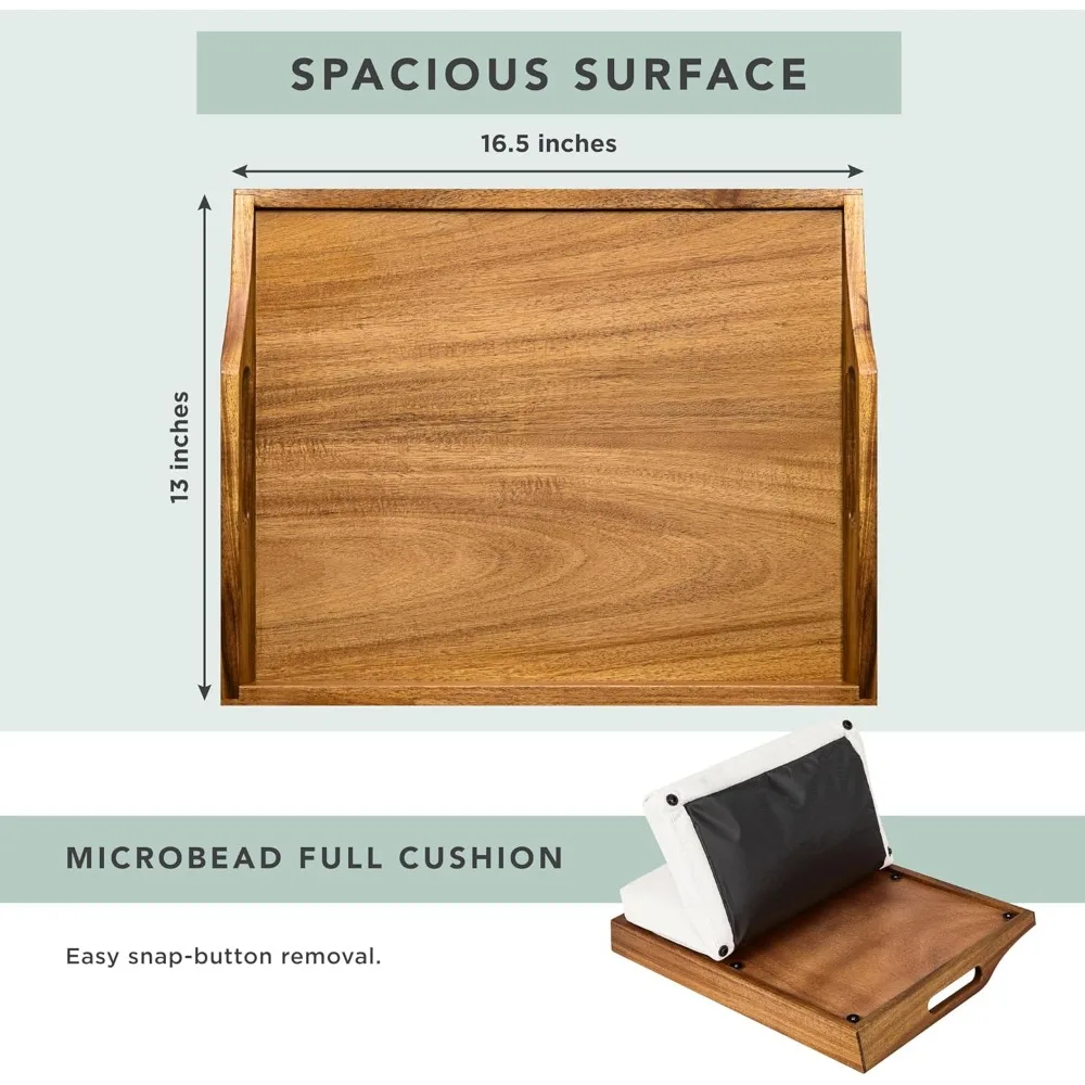 طقم مكتب من خشب السنط مع سلة تخزين، يناسب أجهزة الكمبيوتر المحمولة مقاس 15.6 بوصة، لمسة نهائية طبيعية