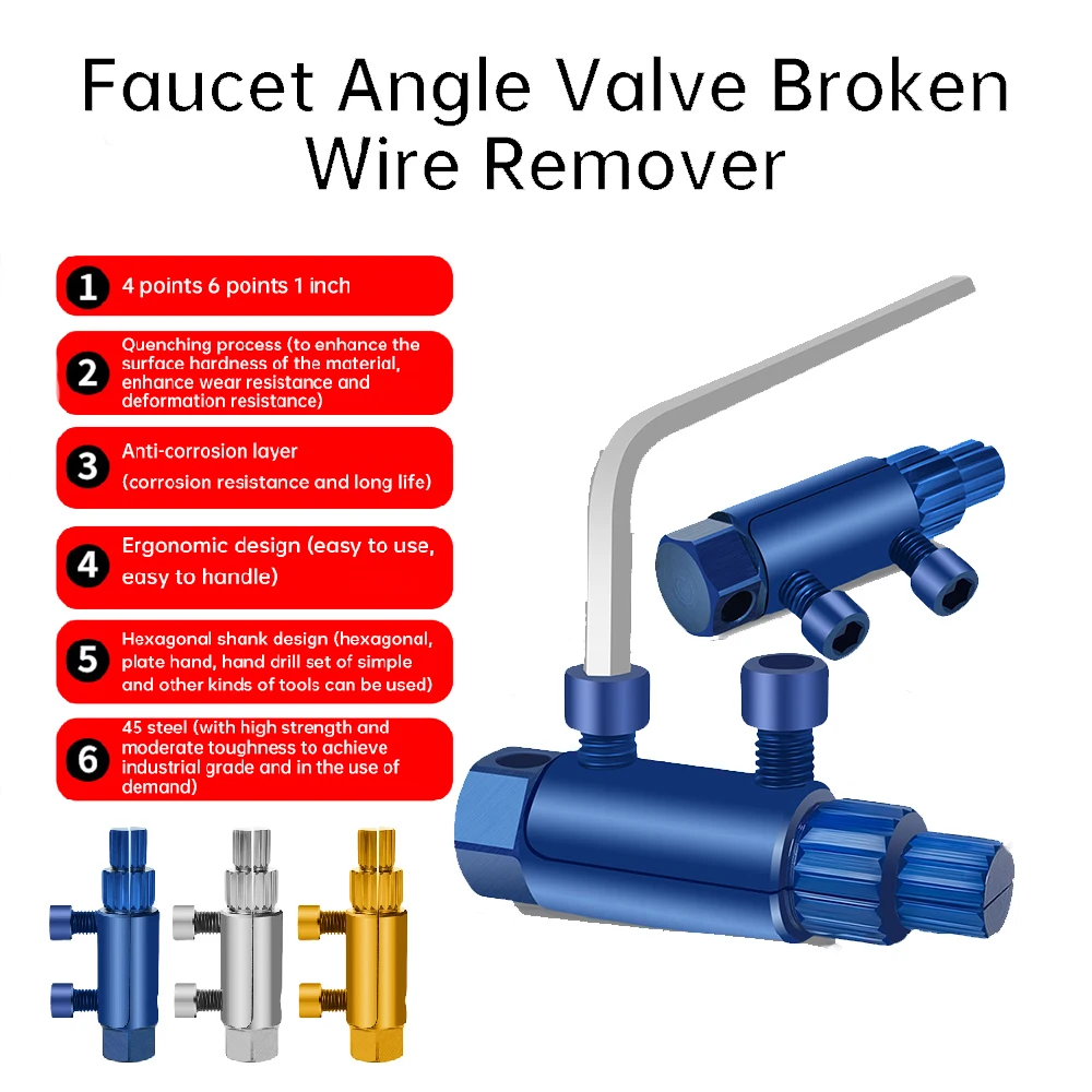

Broken Pipe Thread Extractor for Bolt Removal And Broken Pipe Repair for Stripped Screws Wire Breaking Remover Tool
