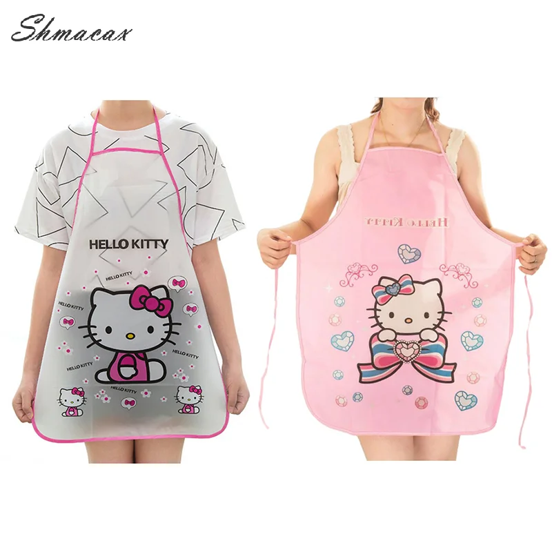 Gotowanie Pieczenie Gospodarstwo domowe Wymazywanie Wodoodporny Olejoodporny Prace domowe Sprzątanie Kuchnia Rzeczy Sanrio Hello Kitty Fartuch z nadrukiem kreskówkowym