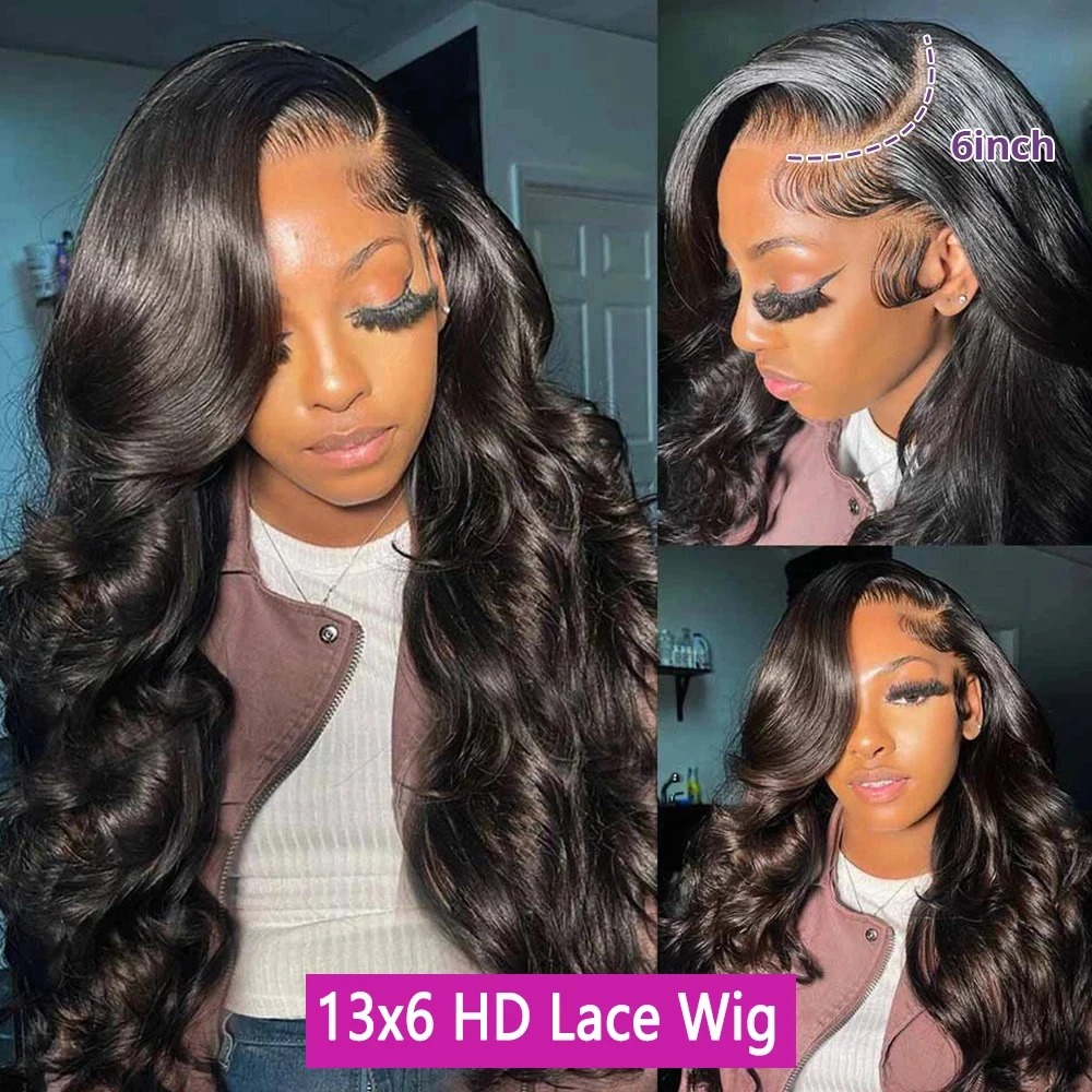 

Body Wave 13x4 Lace Frontal Human Hair Wig Brazilian 30 38 Inch 13x6 HD Lace Front 100% Wig Human Hair 250 Density Pre Plucked