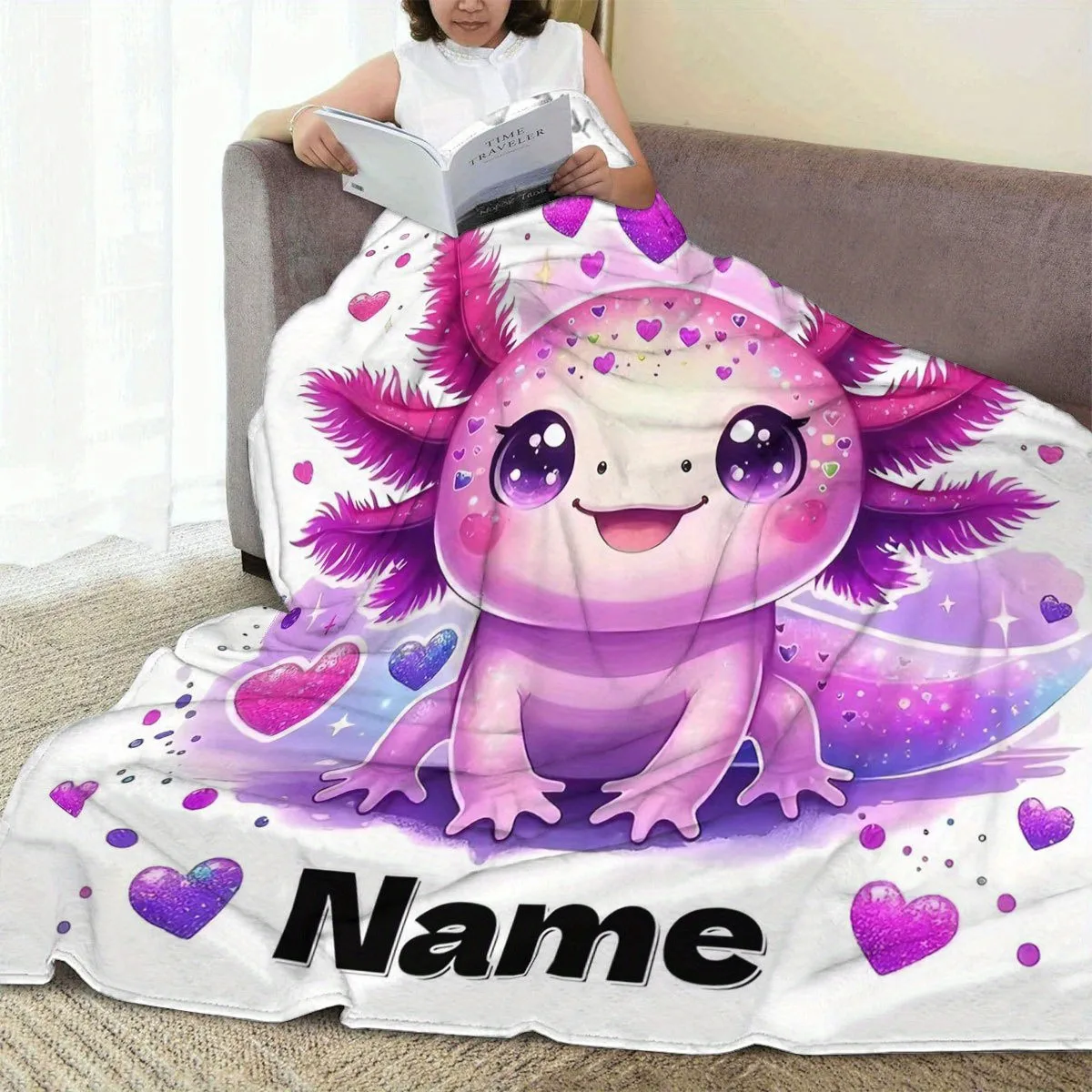 

Одеяло Salamander с индивидуальным именем — детский фланелевой плед с принтом Sally