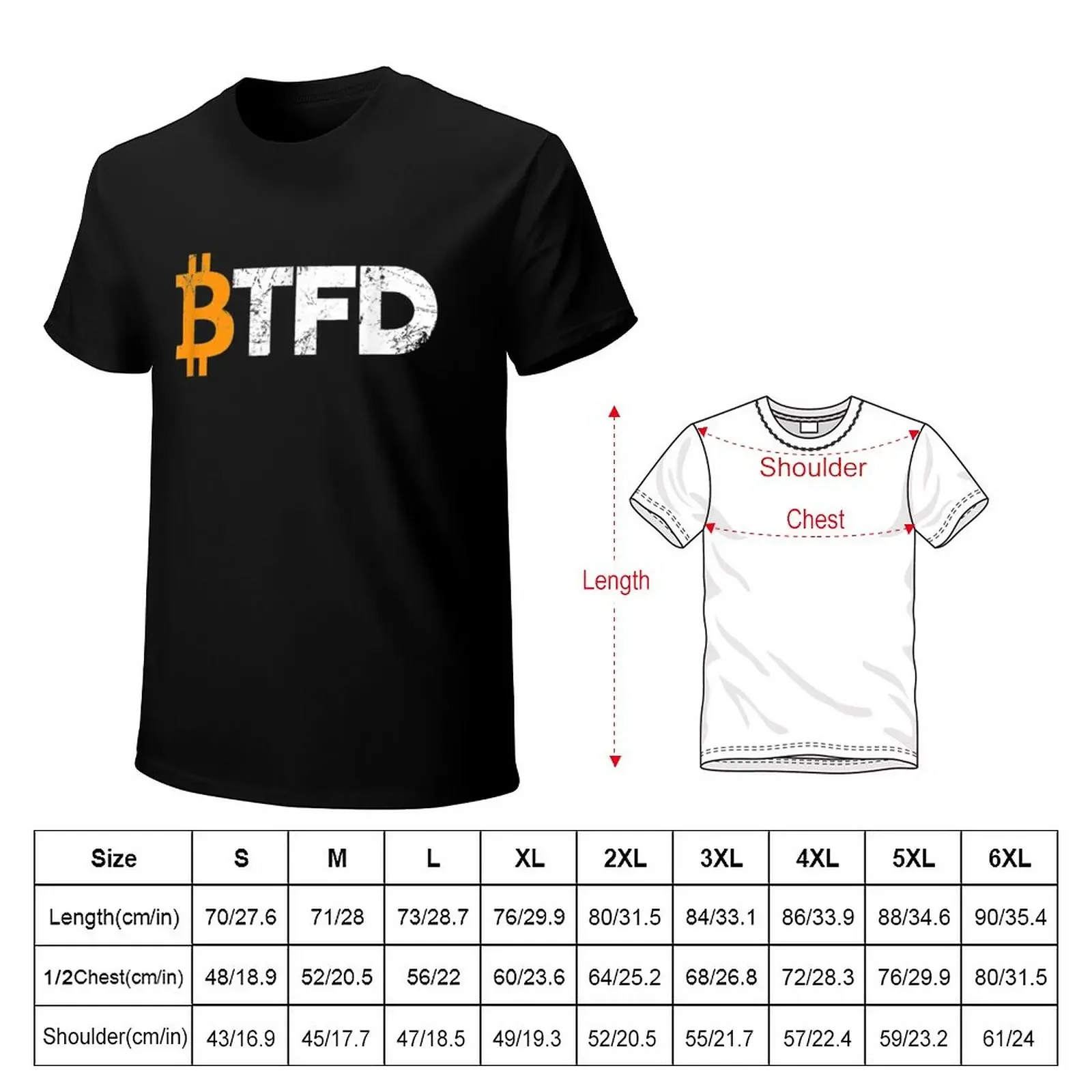 BTFD - Buy The Dip - Crypto Cryptocurrency T-Shirt plus sizes vintage clothes t shirts for men