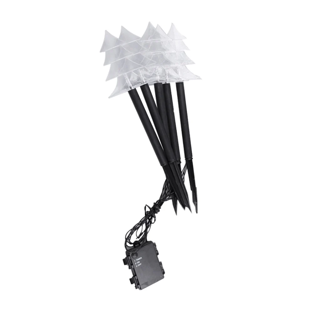 

1Pc Durable Snowflake Christmas Tree Solar Garden Light Waterproof Outdoor Landscape Lamp For Lawn Yard Decorations