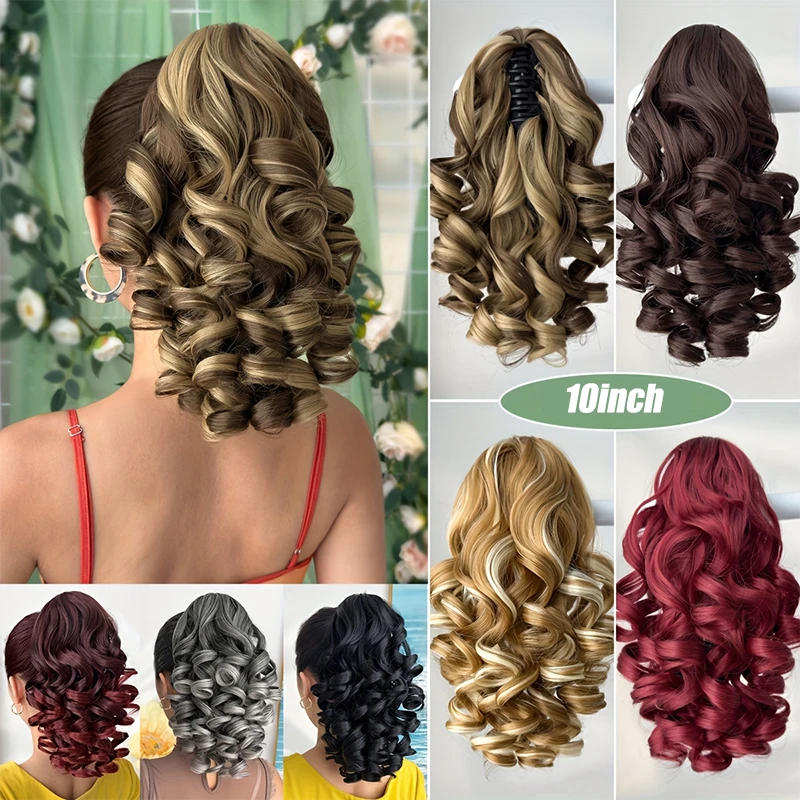 

Парик конский хвост женский захват зажим большая волна груша цветок локон высококачественный парик конского хвоста