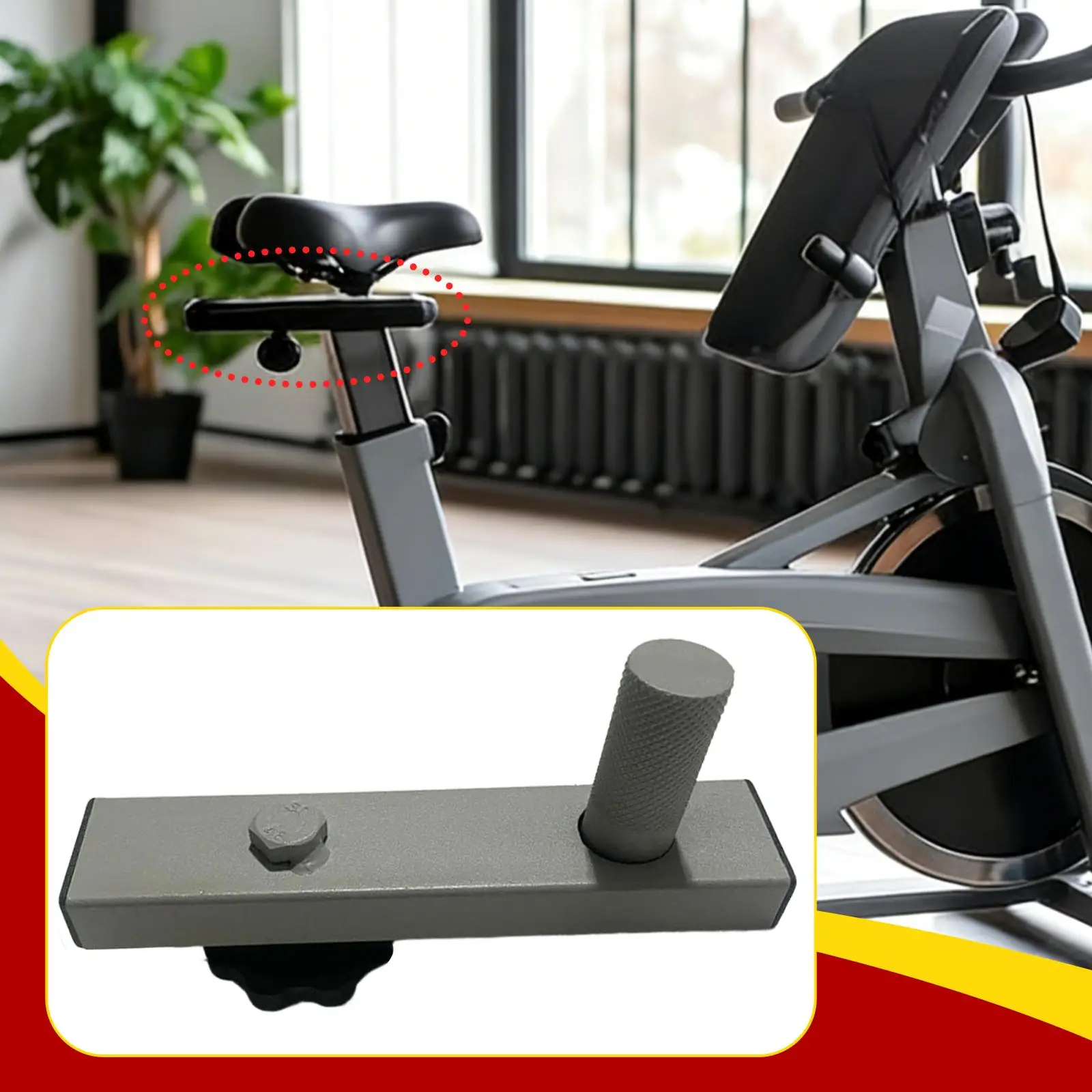 

Bike Seat Slider Block Steel Iron Gray Saddle Adjustment Bar Accurate Replacement for Indoor Spin Bike