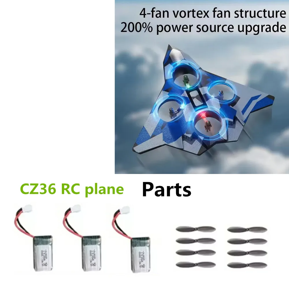CZ36 RC Foam Airplane Battery 3.7V 500mAh CZ36 Propeller Blade CZ36 RC Plane  Accessories CZ36 Airplane Battery Parts