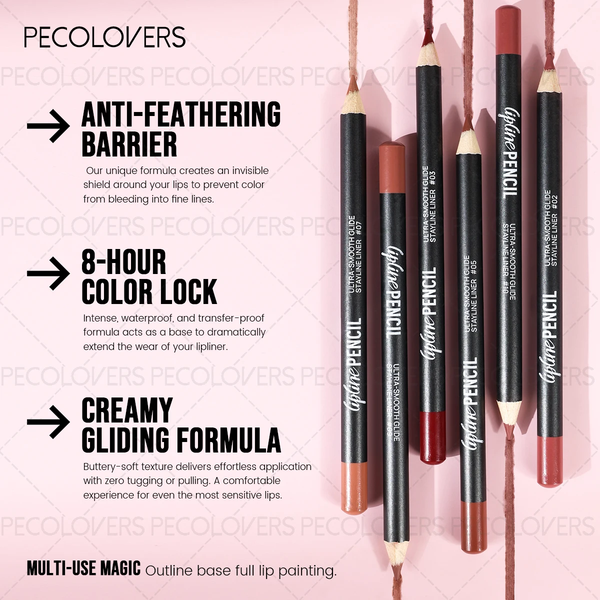 1PC Langlebige Wasserdichte Augenbraue Bleistifte Peel Off Rote Lip Bleistift Set Für Microblading Permanent Make-Up Stift Eye Liner gel Stift