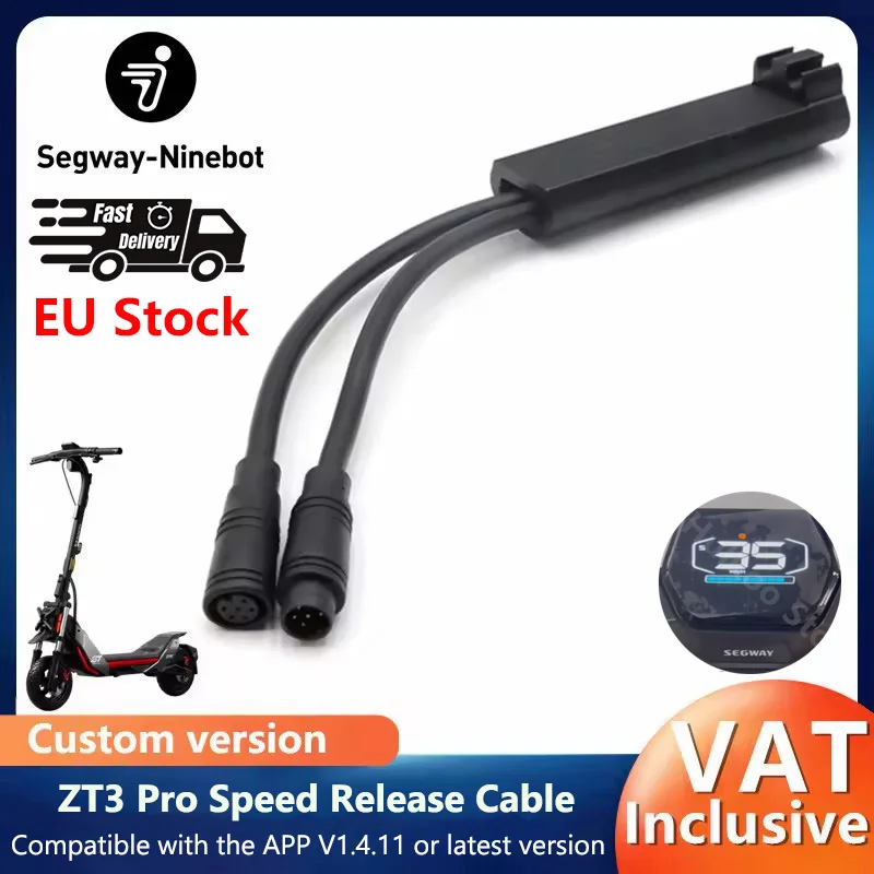 EU-Lager 35 km/h Max-Fahrgeschwindigkeits-Entriegelungskabel für Ninebot von Segway ZT3 PROE / ZT3 PROD Scooter, individuelle Speed Break-Entriegelungsleitung