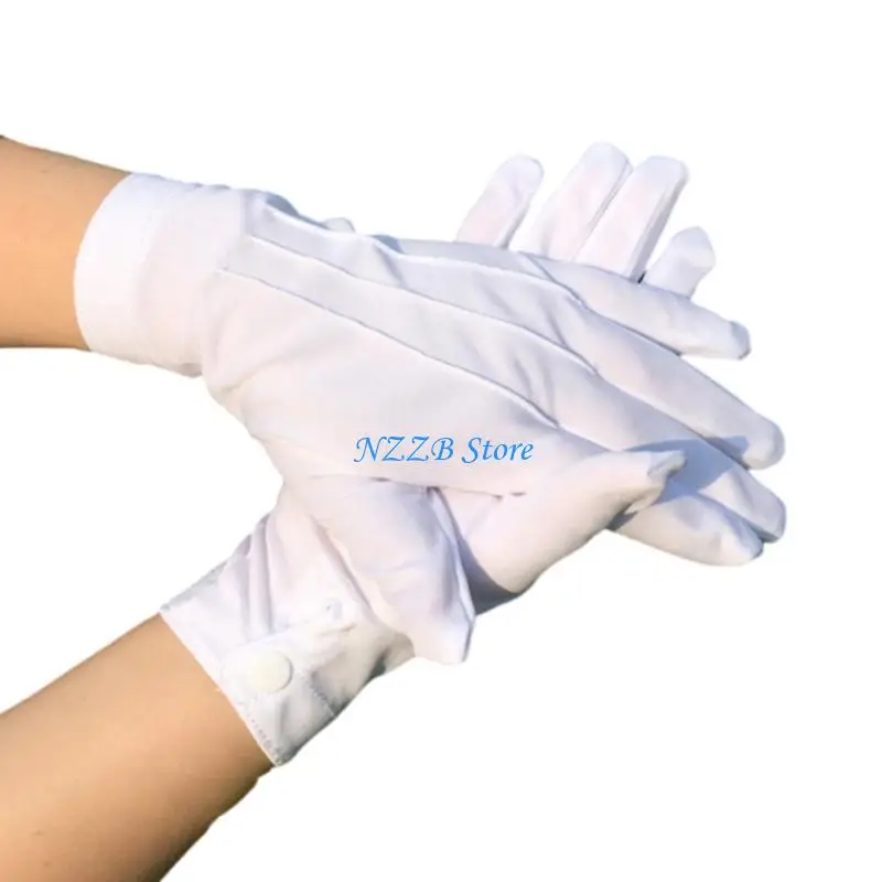 

T21F White Gloves Formal Uniform Gloves for Boys Girls Art Show Party White Gloves