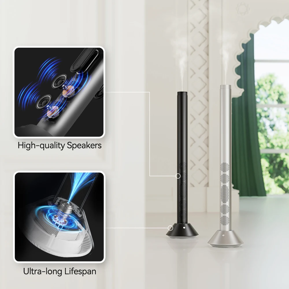 Nebulizer Tower Air Fresh Long Room Scent Diffuser Aromatherapy Essential Oil Perfume Machines For Hotel