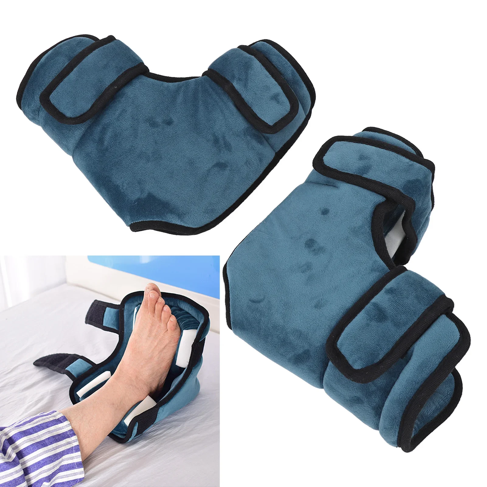2pcs Heel Protector Cushion Anti Bedsore Relieve Pressure Adjustable Skin Friendly Heel Protector Support Pillow Foot Support